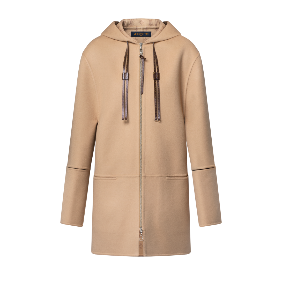 Hooded Double Face Zip-Up Coat - Ready-to-Wear | LOUIS VUITTON